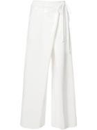 Christian Dada Drawstring Wrap Trousers, Women's, Size: 36, White, Cotton/polyurethane