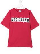 Moschino Kids Teen Logo Print Maxi T-shirt - Red