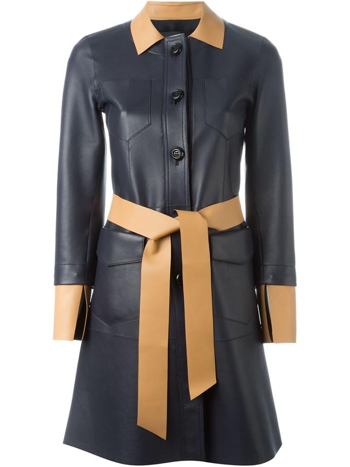 Blancha Contrast Collar Belted Coat
