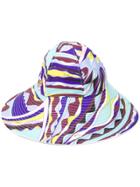 Emilio Pucci Burle Print Wide Brim Hat - Blue