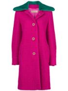 Emilio Pucci Colour-block Fitted Coat - Pink