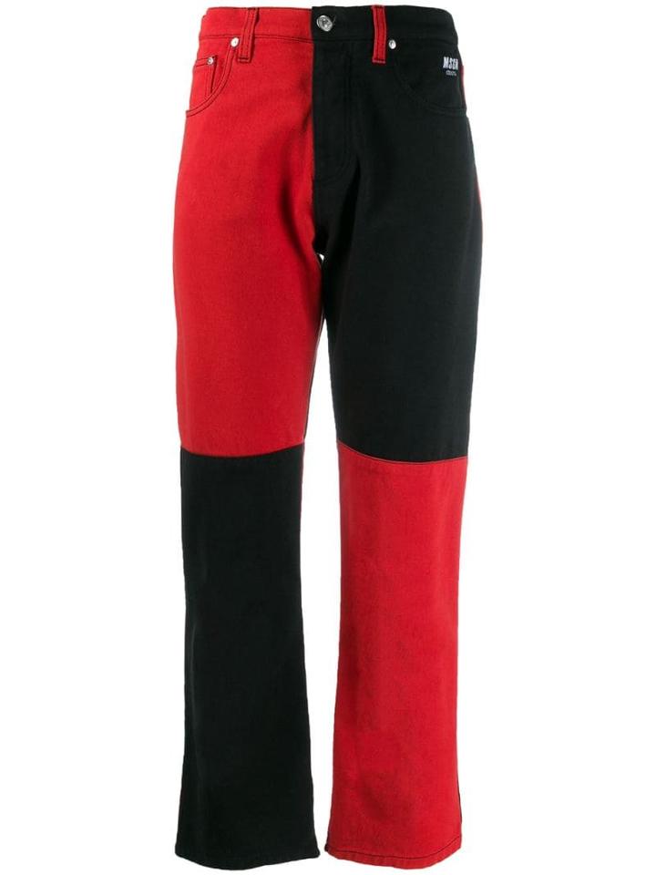 Msgm Two-toned Straight Leg Jeans - Black