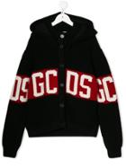 Gcds Kids Contrast Logo Jacket - Black