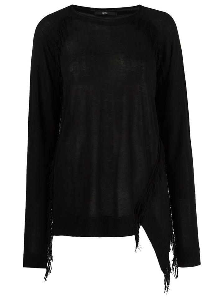 Uma Raquel Davidowicz Asymmetric Blouse, Women's, Size: G, Black, Viscose