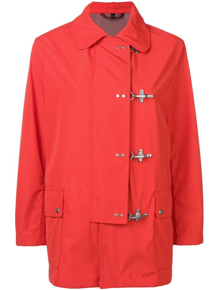 Fay Hook Overshirt Jacket - Red