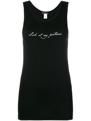 Ann Demeulemeester Look At My Picture Tank Top - Black