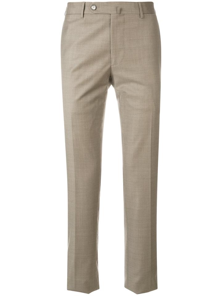 Biagio Santaniello Slim Trousers - Nude & Neutrals