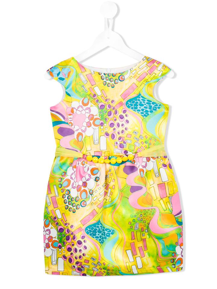 Loredana Printed Dress, Girl's, Size: 8 Yrs, Yellow/orange