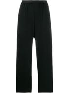Mm6 Maison Margiela Straight Cropped Trousers - Black