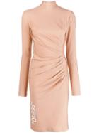 Off-white Quote-print Fitted Dress - Neutrals
