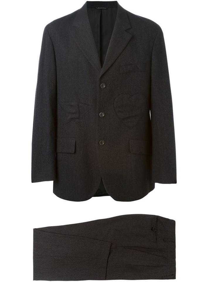 Moschino Pre-owned Patchwork Detail Suit - Grey