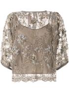 Antonio Marras Embroidered Layered Blouse - Brown