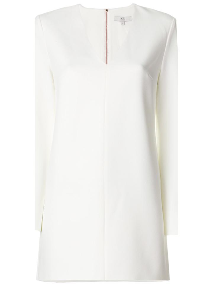 Tibi Structured Sleeved Dress - White