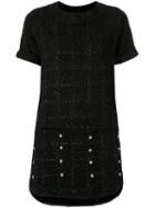 Andrea Bogosian Tweed Shift Dress, Women's, Size: G, Black, Acrylic/polyester/wool