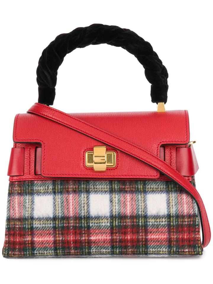 Miu Miu Small Tartan Click Bag - Red