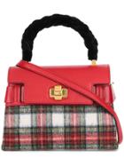 Miu Miu Small Tartan Click Bag - Red