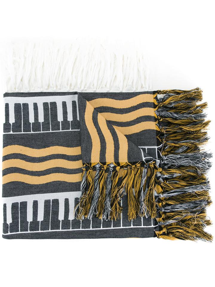 Undercover Striped Scarf, Adult Unisex, Cotton