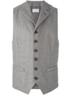 Brunello Cucinelli Houndstooth Waistcoat, Men's, Size: 48, Brown, Cupro/wool