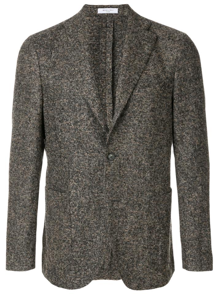 Boglioli Tweed Two Button Blazer - Brown