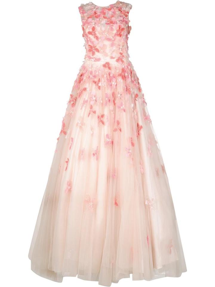 Christian Siriano Embroidered Ball Gown, Women's, Size: 8, Pink/purple, Silk