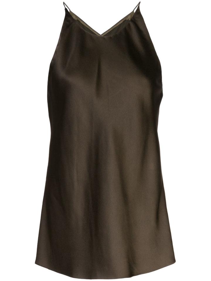 Rosetta Getty Crossed Back Blouse - Brown