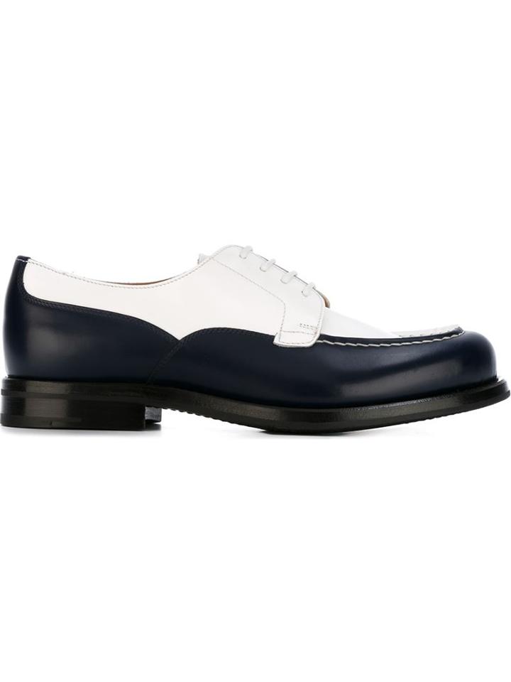 Church S Colour Block Olivia Shoes, Women's, Size: 41, White, Calf Leather/leather/rubber