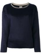 Bellerose Round Neck Sweatshirt, Women's, Size: 2, Blue, Acrylic/cotton/polyester/polyamide