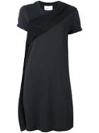 3.1 Phillip Lim Ruffle Detail T-shirt Dress, Women's, Size: Small, Black, Cotton/silk