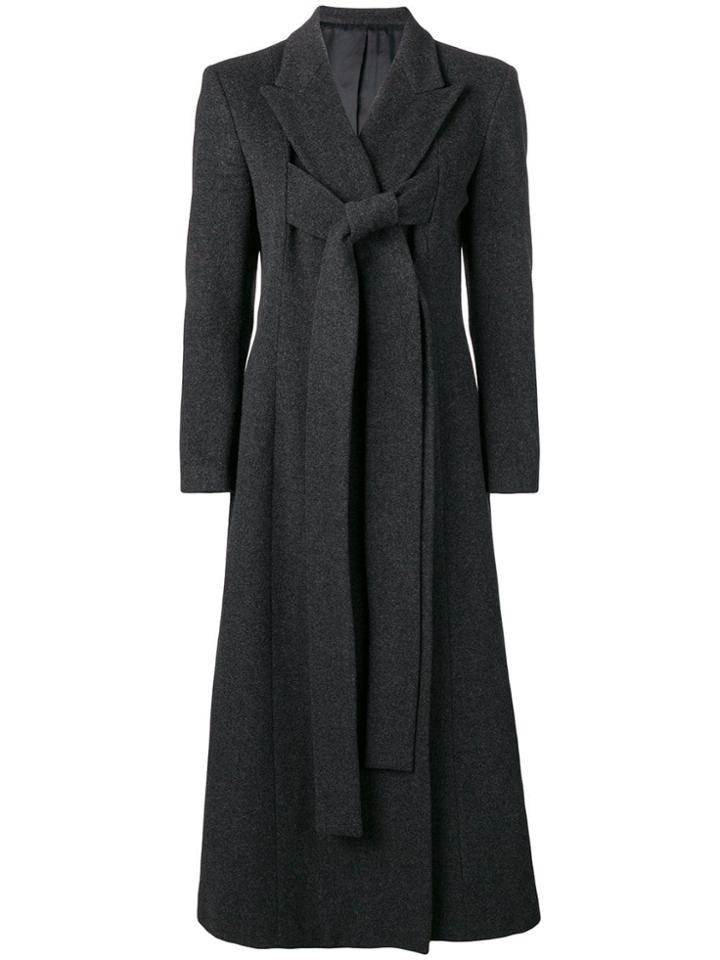 Jean Paul Gaultier Vintage Crisscross Belted Coat - Grey