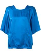Christian Wijnants - Drawstring Hem Top - Women - Cupro/viscose - 36, Women's, Blue, Cupro/viscose