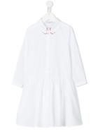 Vivetta Kids - Hands Embroidered Collar Dress - Kids - Cotton - 8 Yrs, White