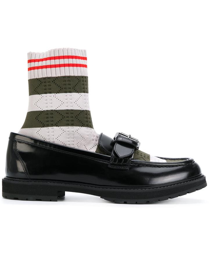 Fendi Loafer Sock Boots - Black