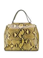 Orciani Reptile Print Tote Bag - Yellow