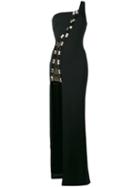 Philipp Plein Sethuna Gown, Women's, Size: Small, Black, Viscose/nylon/spandex/elastane/polyamide
