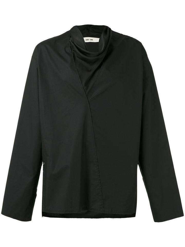 Damir Doma - Draped Shirt - Men - Cotton - S, Black, Cotton
