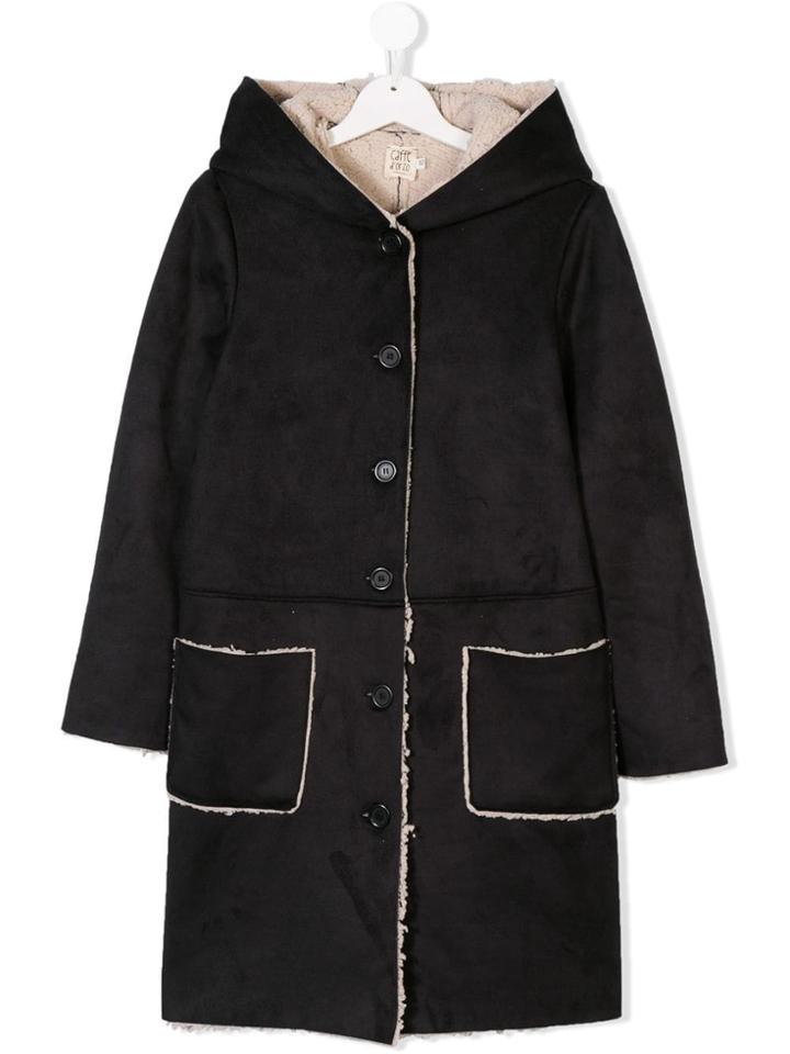 Caffe' D'orzo Shearling Lined Coat - Blue