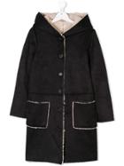 Caffe' D'orzo Shearling Lined Coat - Blue