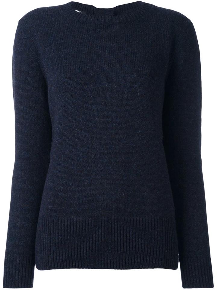 Yang Li Reverse Cardigan, Women's, Size: 42, Blue, Wool
