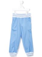 Valmax Kids - Striped Cuff Trousers - Kids - Cotton/polyester - 12 Yrs, Blue
