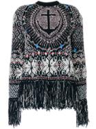 Thom Browne Boxy Pullover With Anchor Fair Isle Jacquard In Wool And
