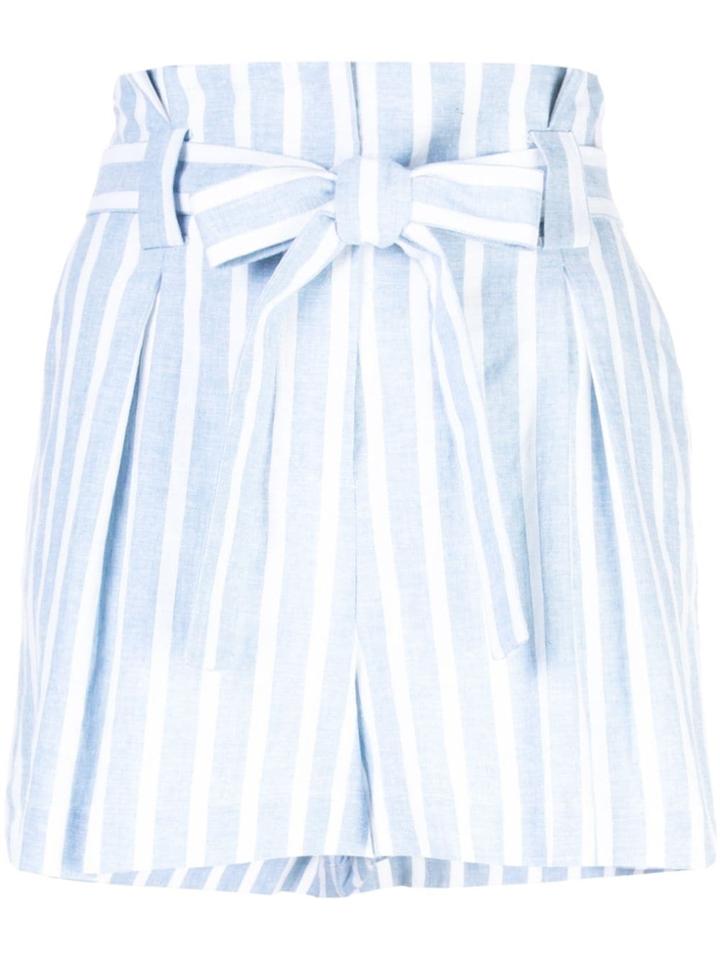 L'agence Striped Print Shorts - Blue