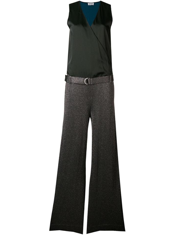 Liu Jo Sleeveless Flared Jumpsuit - Grey