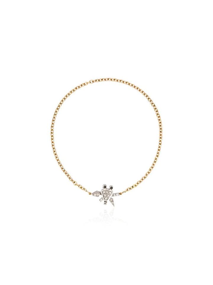Yvonne Léon 18kt Gold And Diamond Crab Bracelet