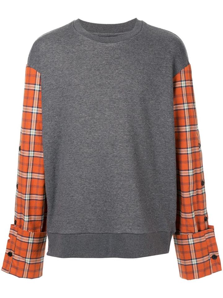 Wooyoungmi Shirt Sleeve Sweatshirt - Grey