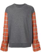 Wooyoungmi Shirt Sleeve Sweatshirt - Grey