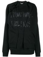 Moohong Deconstructed Print Sweatshirt - Black