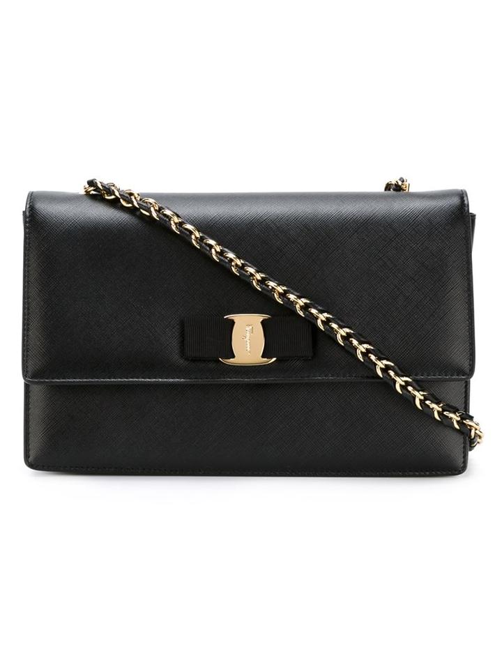 Salvatore Ferragamo 'vara' Crossbody Bag, Women's, Black, Calf Leather