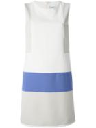 Blumarine Colour Block Shift Dress, Women's, Size: 44, White, Polyester/spandex/elastane/acetate