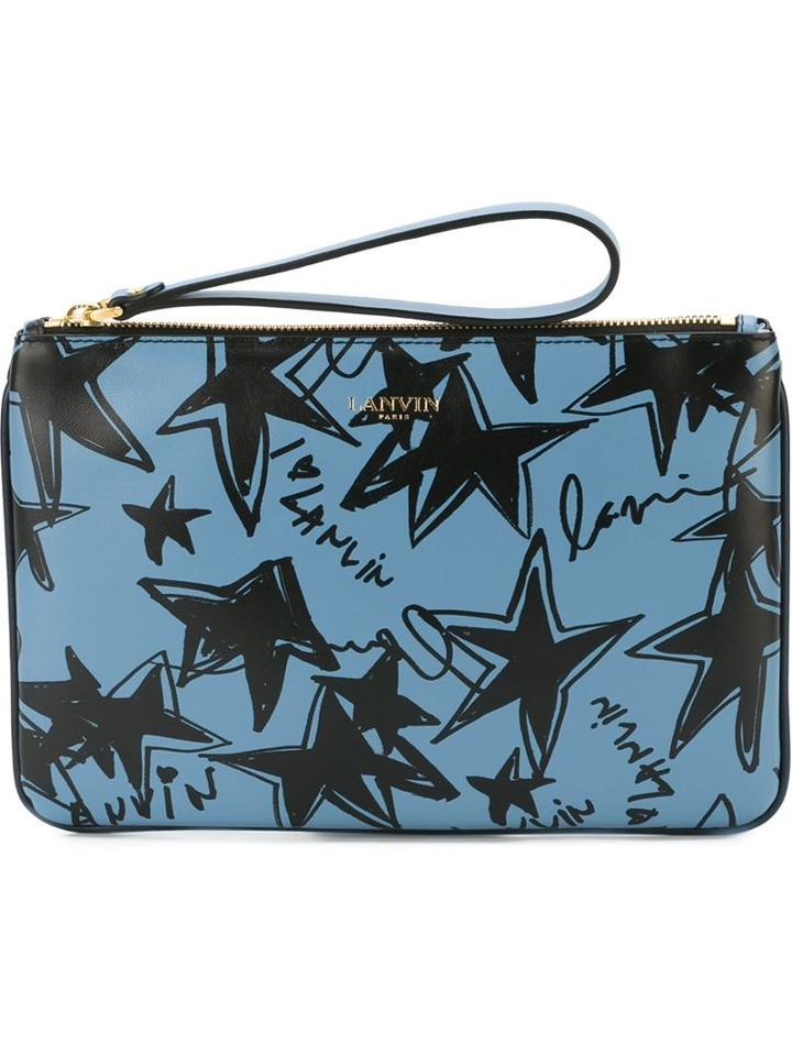 Lanvin Star Print Clutch