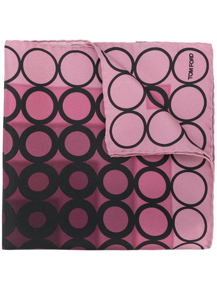 Tom Ford Geometric Print Scarf - Pink & Purple